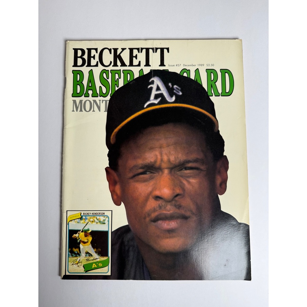 Beckett Baseball Card Monthly Issue 57 December 1989‎ Rickey Henderson Cover